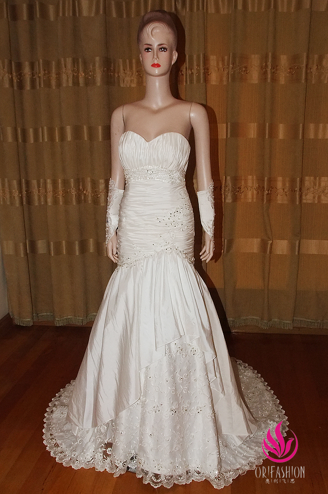 Orifashion HandmadeReal Custom Made Slim Line Wedding Dress RC10 - Click Image to Close